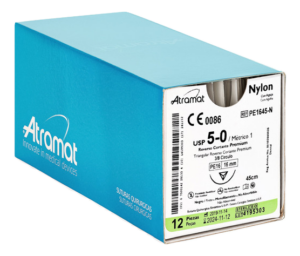 Sutur, Nylon (nål og tråd, 12 stk)