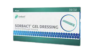 Sorbact, Gelkompres / gel dressing (10stk, 7,5 cm x 7,5 cm)